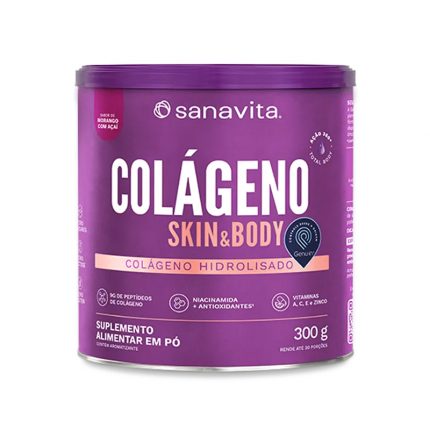 colágeno skin morango com açaí sanavita