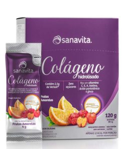 Colágeno Hidrolisado 84g Sanavita frutas sticks Colágeno Verisol sanavita