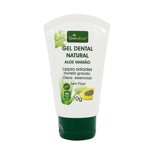 Gel Dental Natural Aloe Vera Mamão livealoe