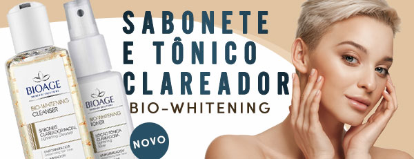 sabonete e tônico clareador bio-whitening