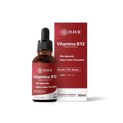 Vitamina B12 em Gotas Sabor Frutas Vermelhas