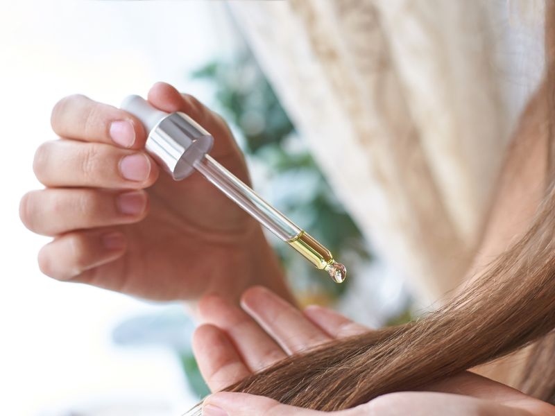 óleo de rosa mosqueta no cabelo com creme