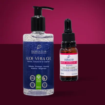 kit aloe vera mais rosa mosqueta puro