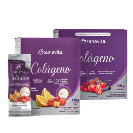 kit colagenos verisol frutas amarelas e frutas vermelhas