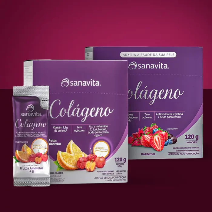 kit colagenos verisol frutas amarelas e frutas vermelhas