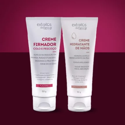 kit cremes hidratantes pescoço, colo e maos